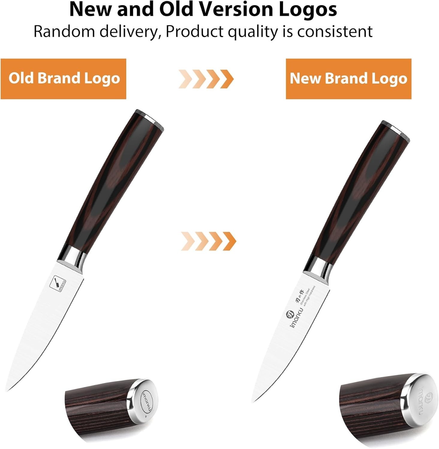 3.5 Inch Paring Knife with High Carbon Stainless Steel Blade & Pakkawood Handle