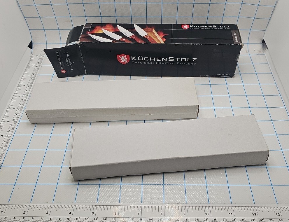 Küchenstolz 8 Piece Steak Knife Hand Crafted opened NIB China