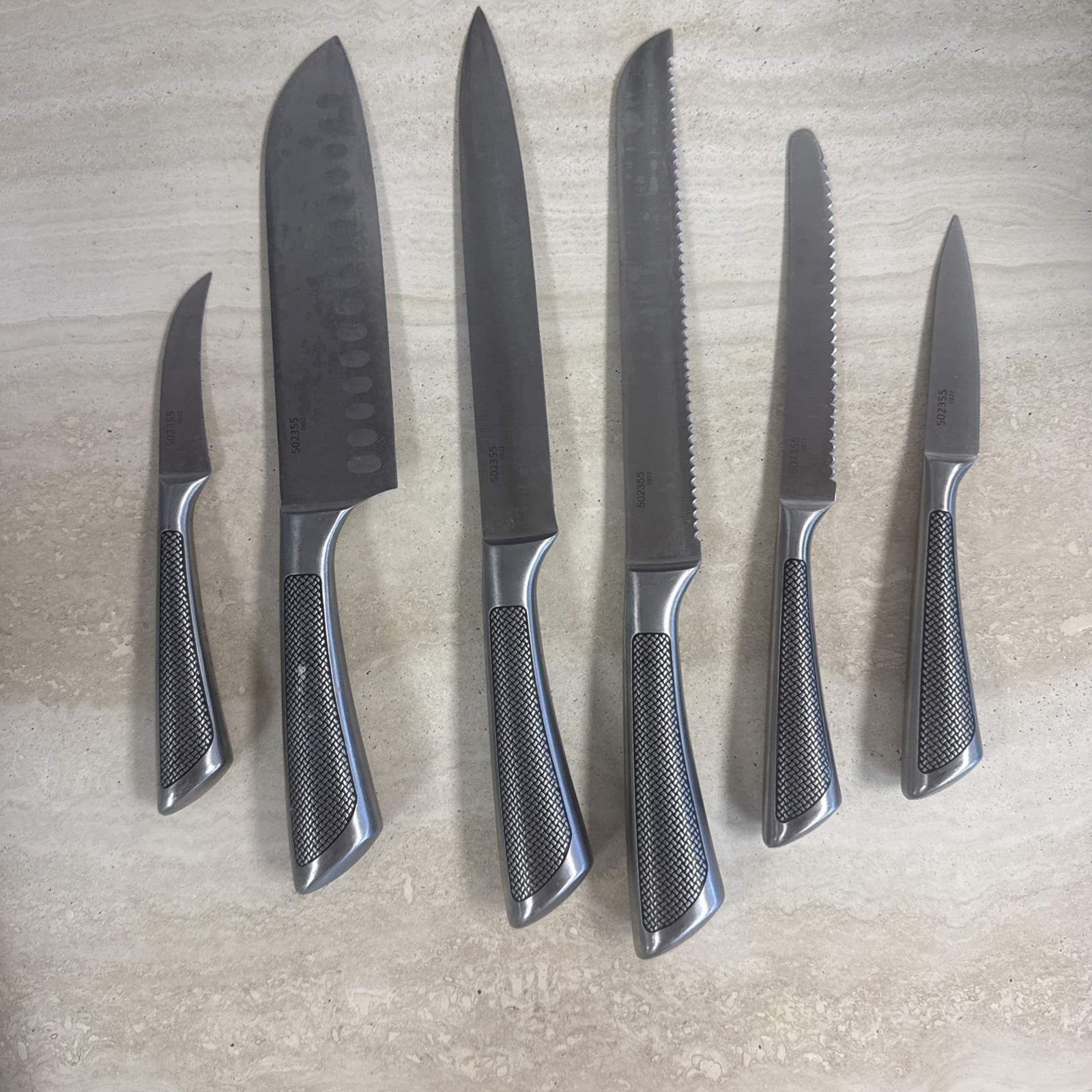 Cuisin Art Preferred QUALITY- 6 Knives 2 Scissors See photos