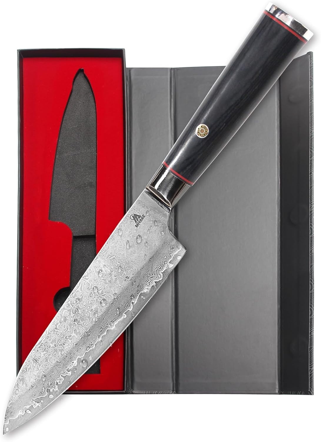 Miyake 7.5″ Damascus Chef Knife Japanese Gyuto Alloy Steel G10 Pakkawood Handle