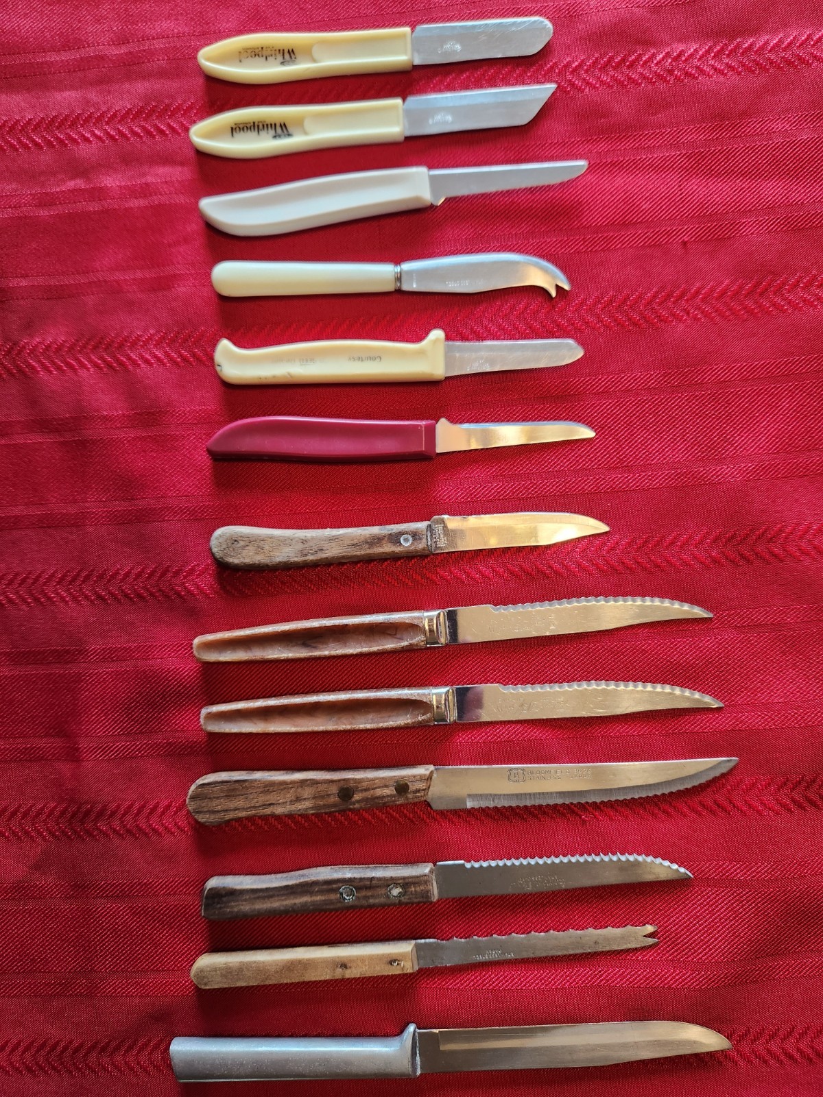 Vtg Kitchen Knife Lot Of 13 Quikut Pairing Grapefruit Whirpool Promo Sheffield