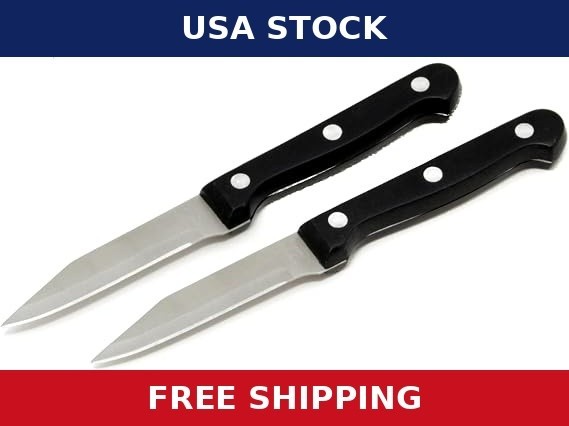 3.5″ Paring Knife Set 2 Piece Chef Craft 7″ Overall Fruit Vegetable Knives