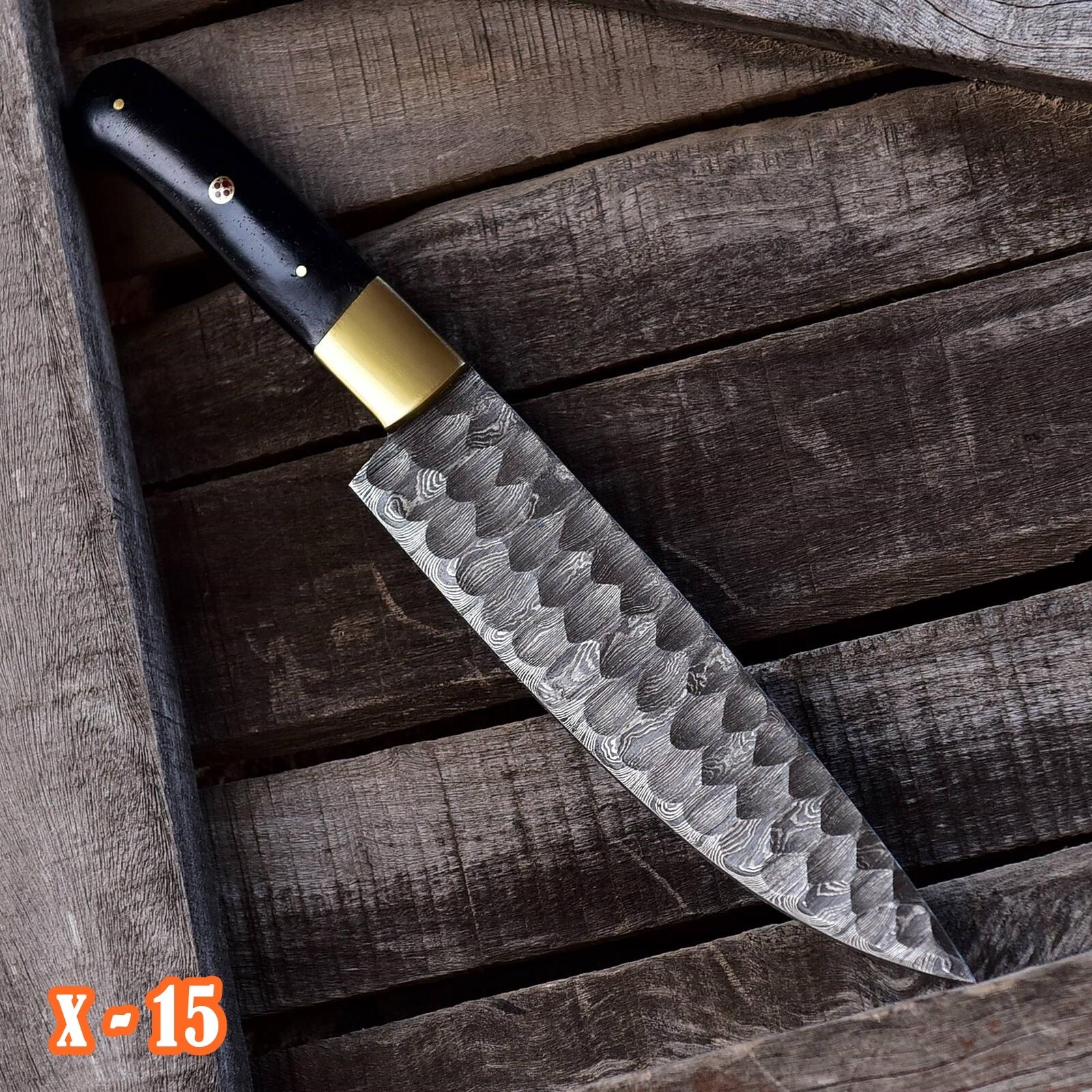 Damascus Steel Fixed Blade Kitchen chef knife