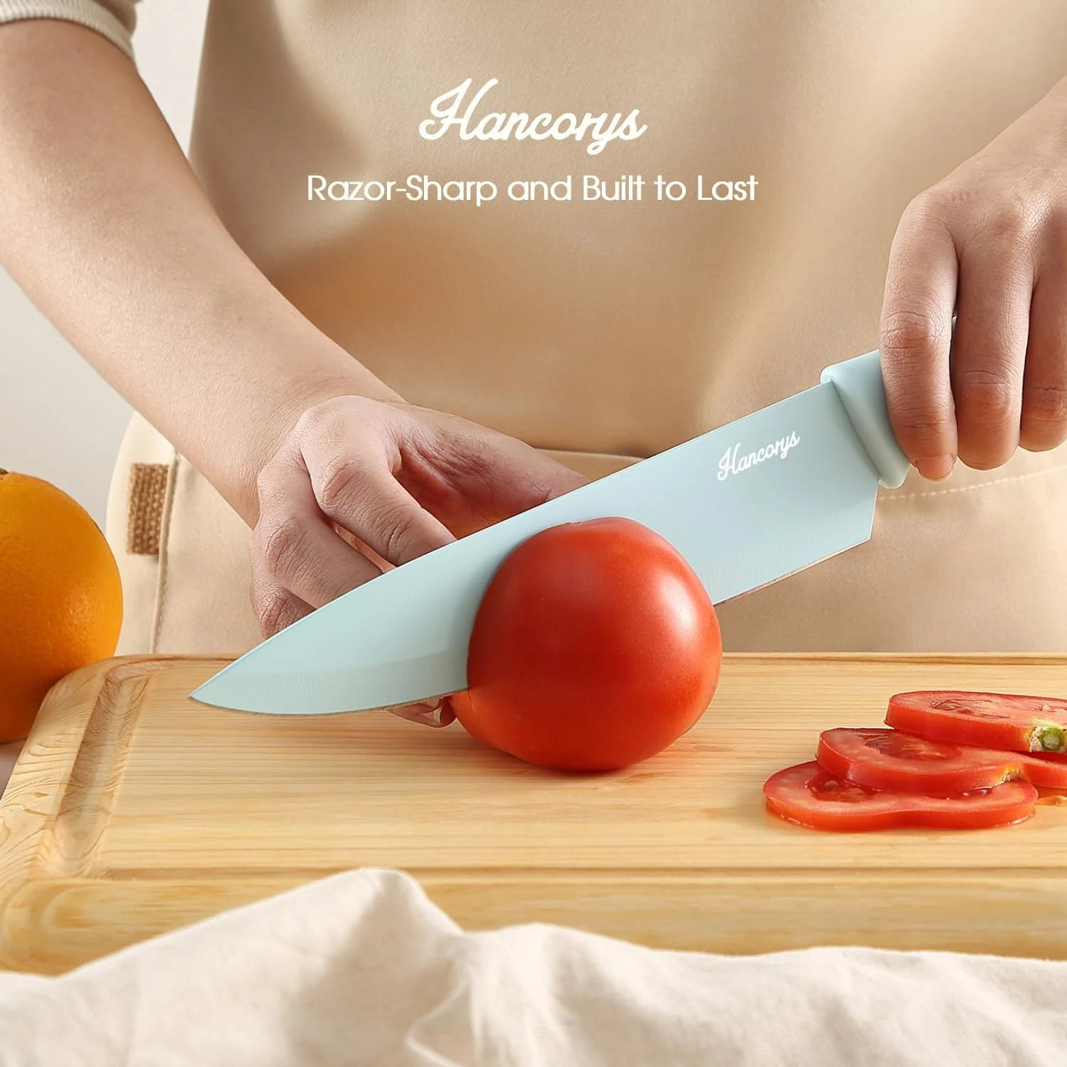 Knife Set, 13 PCS Kitchen Knives Set with Nonstick Ceramic Anti-Rust Coating, St