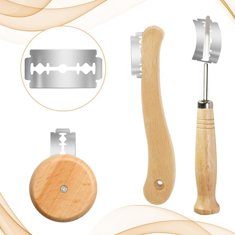 30 Durable Bread Lame Blades Stainless Steel Scoring Tool Sourdough Baking New