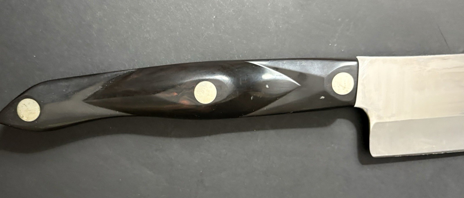 Vintage Cutco #1725 KE 9-1/4 inch French Chef’s Knife Brown Handle