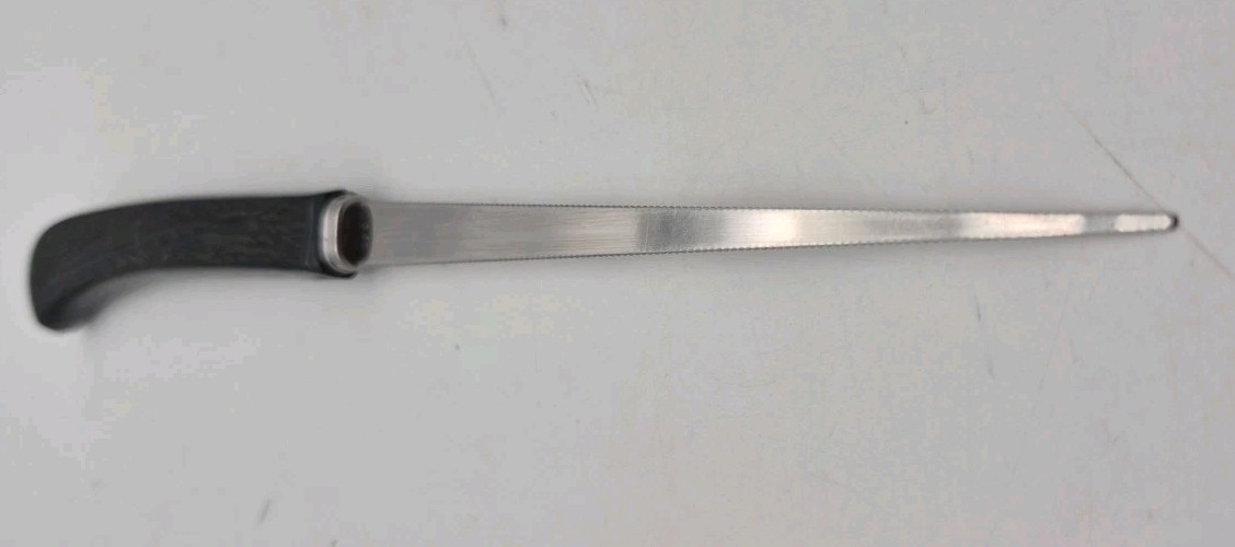 Vintage IDL Fillet Knife Stainless Steel Dual Edge Serrated Blade Blunt End