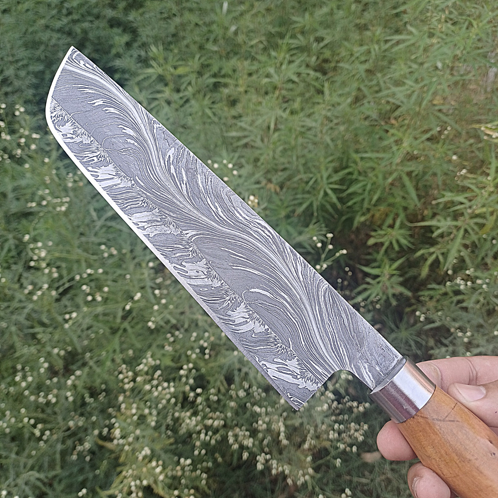 Handmade Damascus Chef Knife Hand Forged Japanese Bunka Kitchen Knife Full Tang