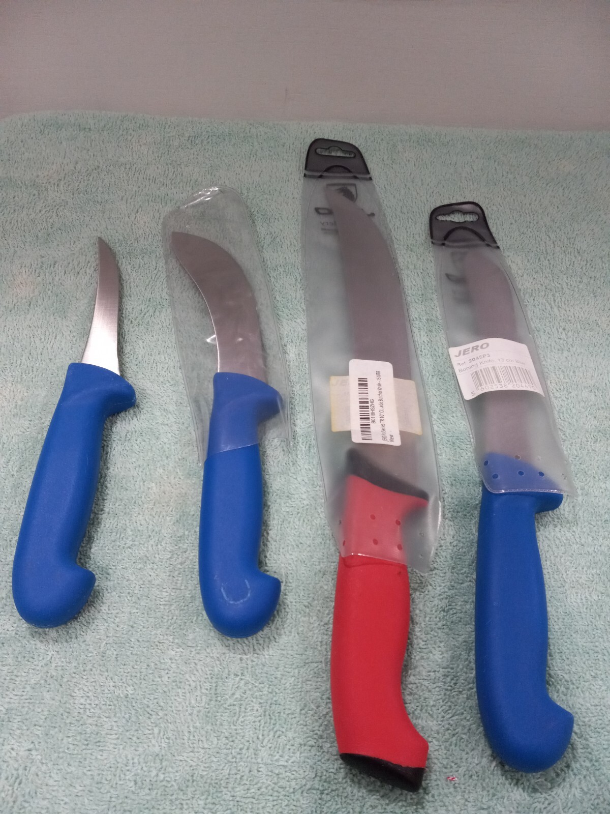 JERO Kitchen Knife lot mixed lot blue red lot of 4 read description