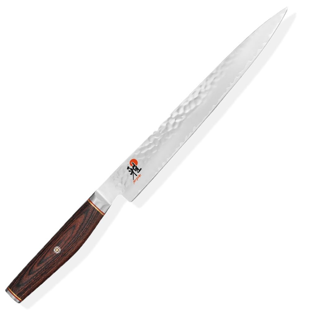 MIYABI Slicing Knife 24cm Double-Edged Chef Slicer Knife, Made in Seki Japan