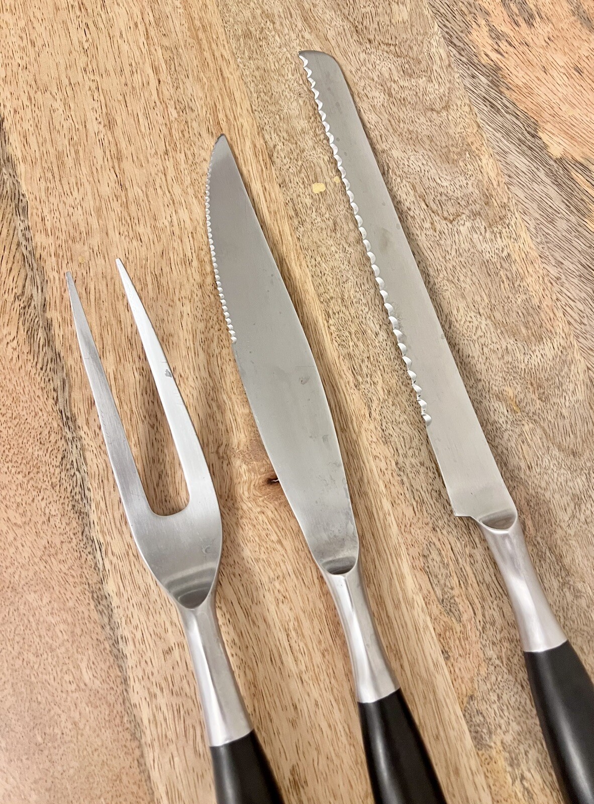 Top Flite SR Stanley Roberts Three Piece Meat Carving Set Knife Fork Japan