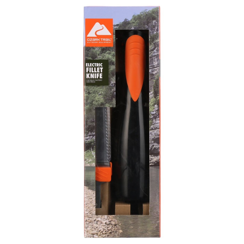 Electric Fillet Knife with Stainless Steel Serrated Blade, Dual Blade Set