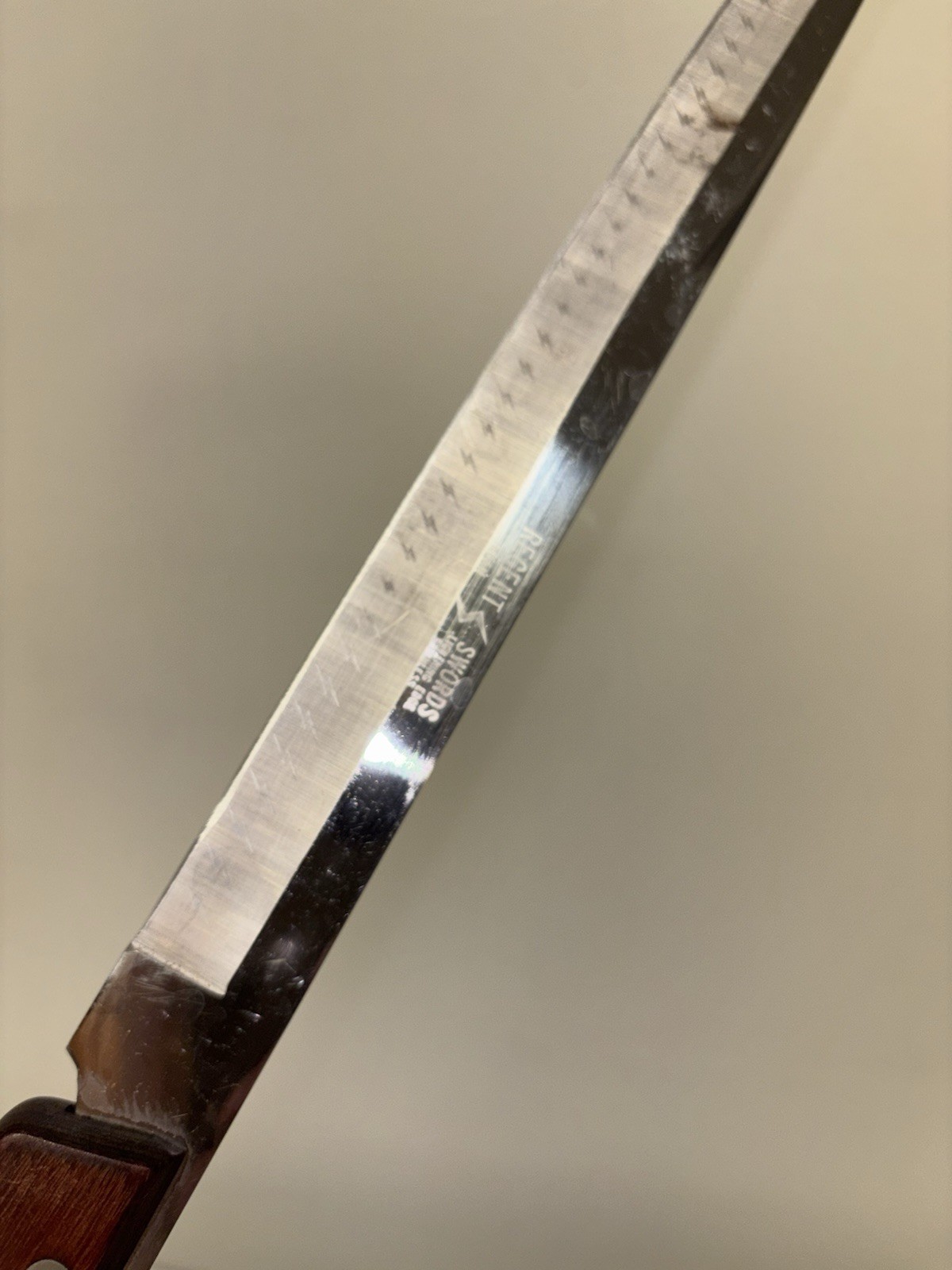 Regent Swords Lightning Edge Knife 10” Blade Brown Wood Handle Japan Kitchen GUC