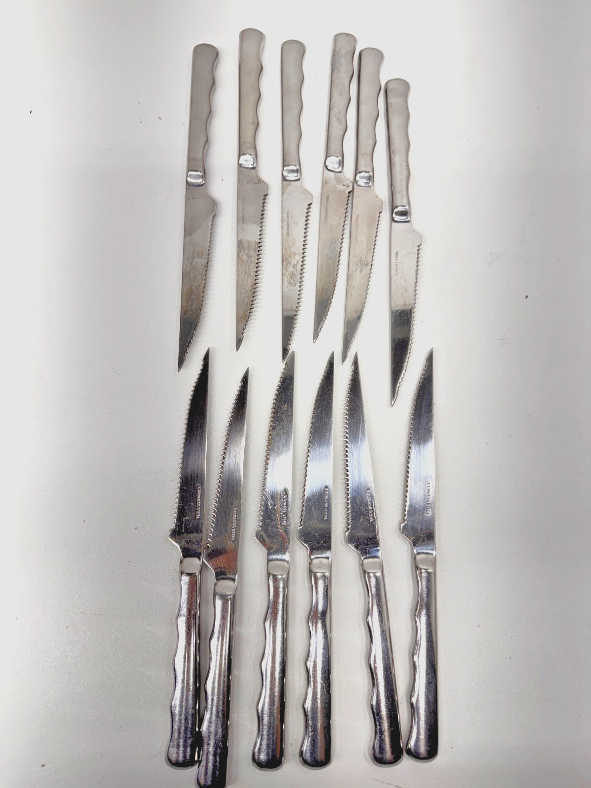 Stainless Steel Steak Knives Set of 12 Unbranded Solid