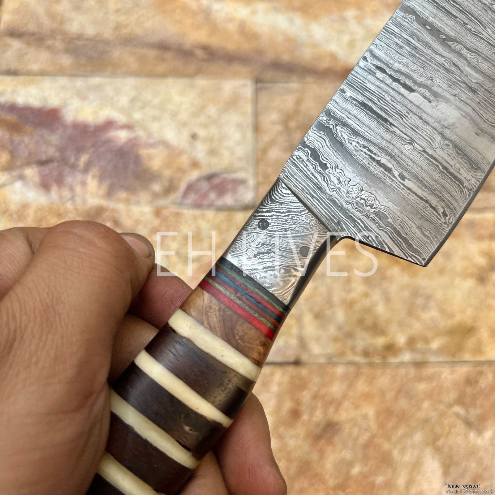 14” Handmade Damascus Steel Slicing Sharp Chef Knife for Meat/BBQ