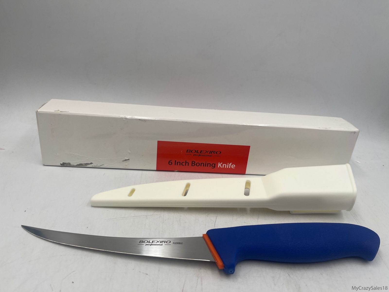 BOLEXINO 6 Inch Boning Knife, Flexible Straight Blade Proces