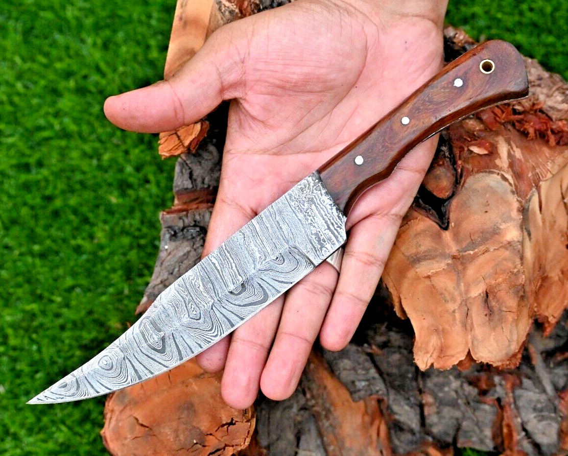 Handmade Damascus Steel Fillet Knife Hunting Fishing Chef Kitchen Knife 2572