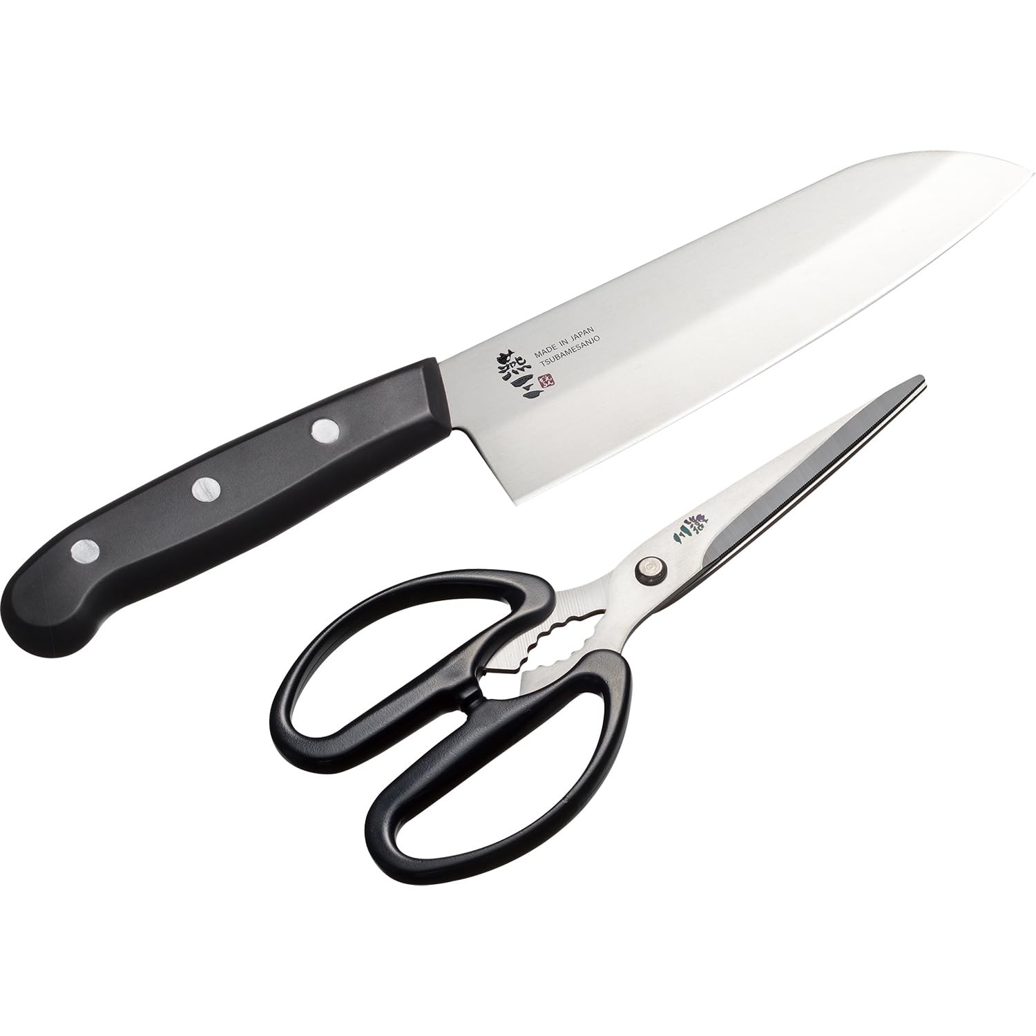 Santoku knife and Gyuto knife set (2 pieces) by Tsubame-Sanjo, Tsubame-San, EM-0