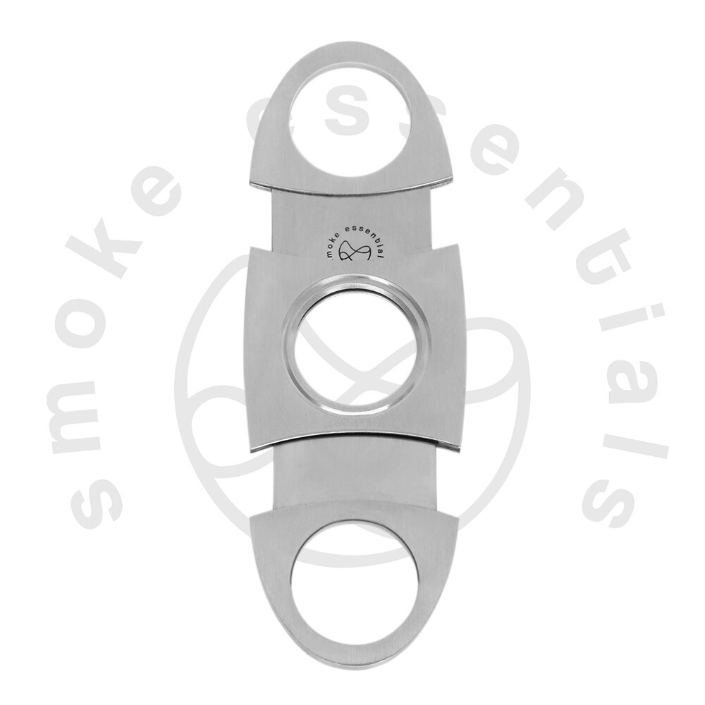 Stainless Steel Pocket Ci-gar Cutter Knife Scissors Double Blades Silver