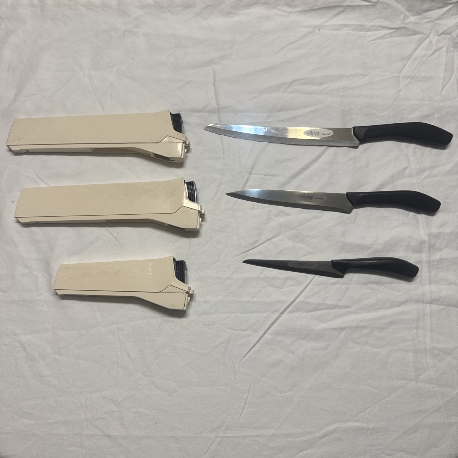 Lot Of 3 Vintage 1970’s WILTSHIRE STAYSHARP SELF SHARPENING KNIVES