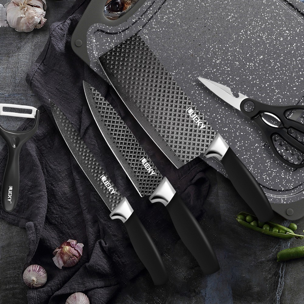 6 PCS Kitchen Knife Set Japanese Damascus Chef Knives Cleaver Set With Gift Box