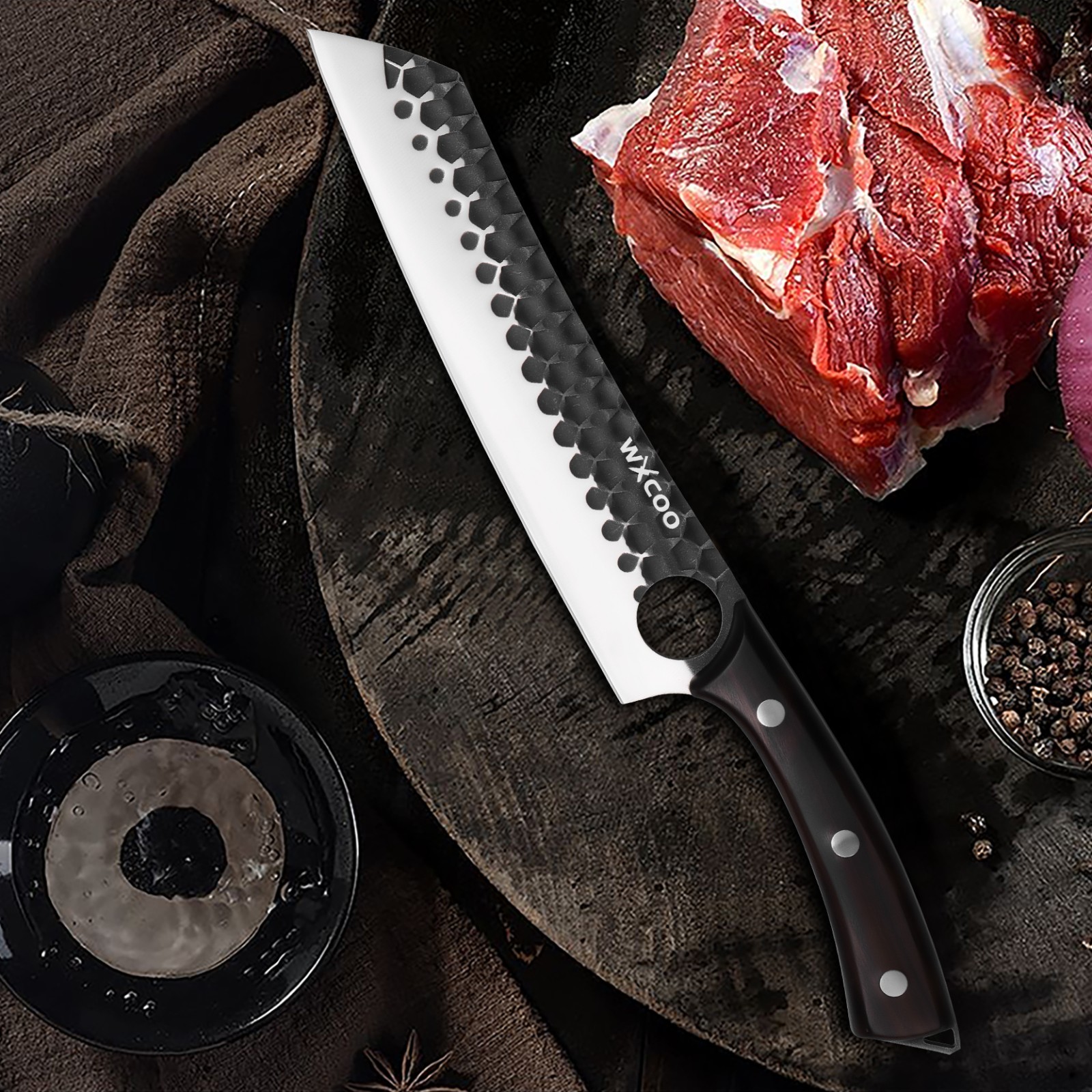 8 Inch Kitchen Knife Japanese Chef’s Knife Stainless Steel Meat Cleaver Cutter