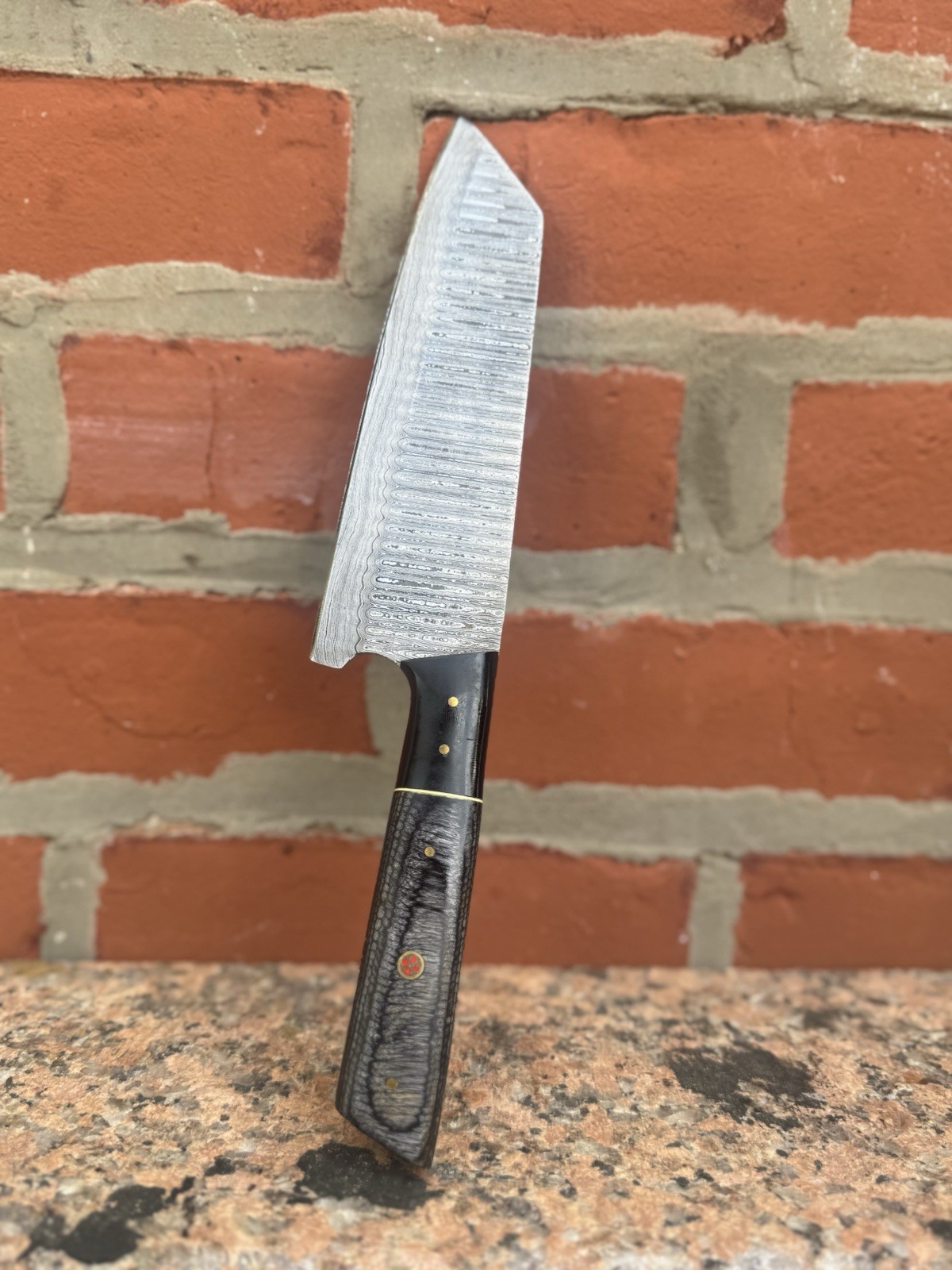 Custom Damascus Steel Fixed Blade Knife chopping Chef knife