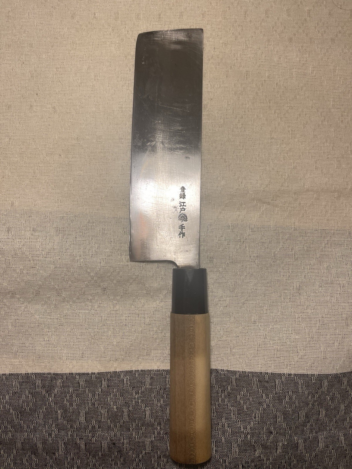 Japanese Nakiri Knife 160mm Edo 江戶 手造 kitchen knife