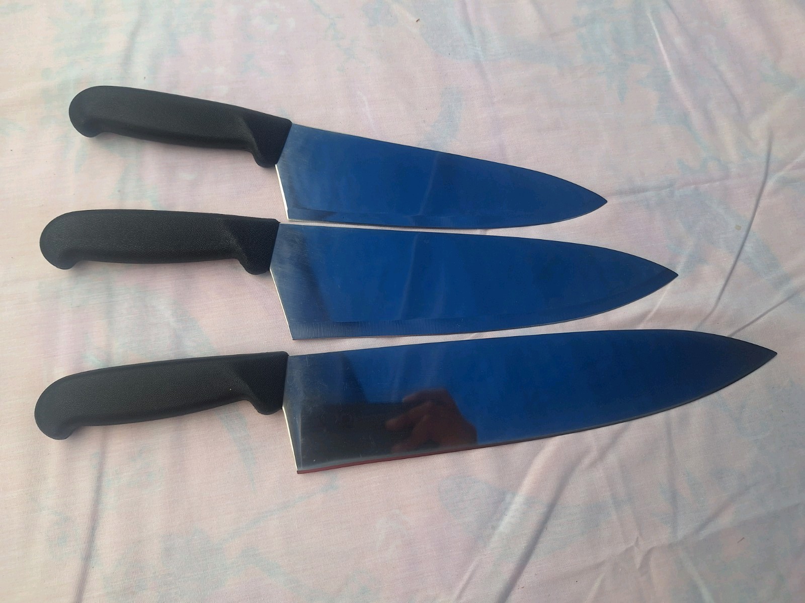 Cozzini 3-Piece Chef Knives Set 12″ 10″ 8″ Commercial Kitchen NEW With Sheaths