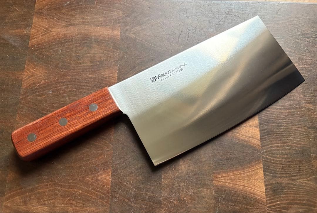 Misono Stainless Steel Chinese Knife 190mm Unused Kitchen Cutlery