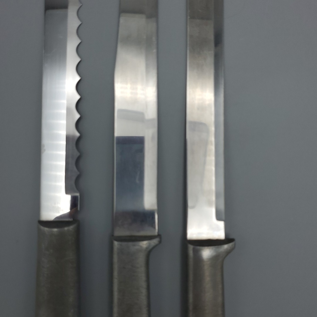 Rada Cutlery Knife Set of 3, 1 Serrated 2 Straight Slicer Meat & Bread Knives