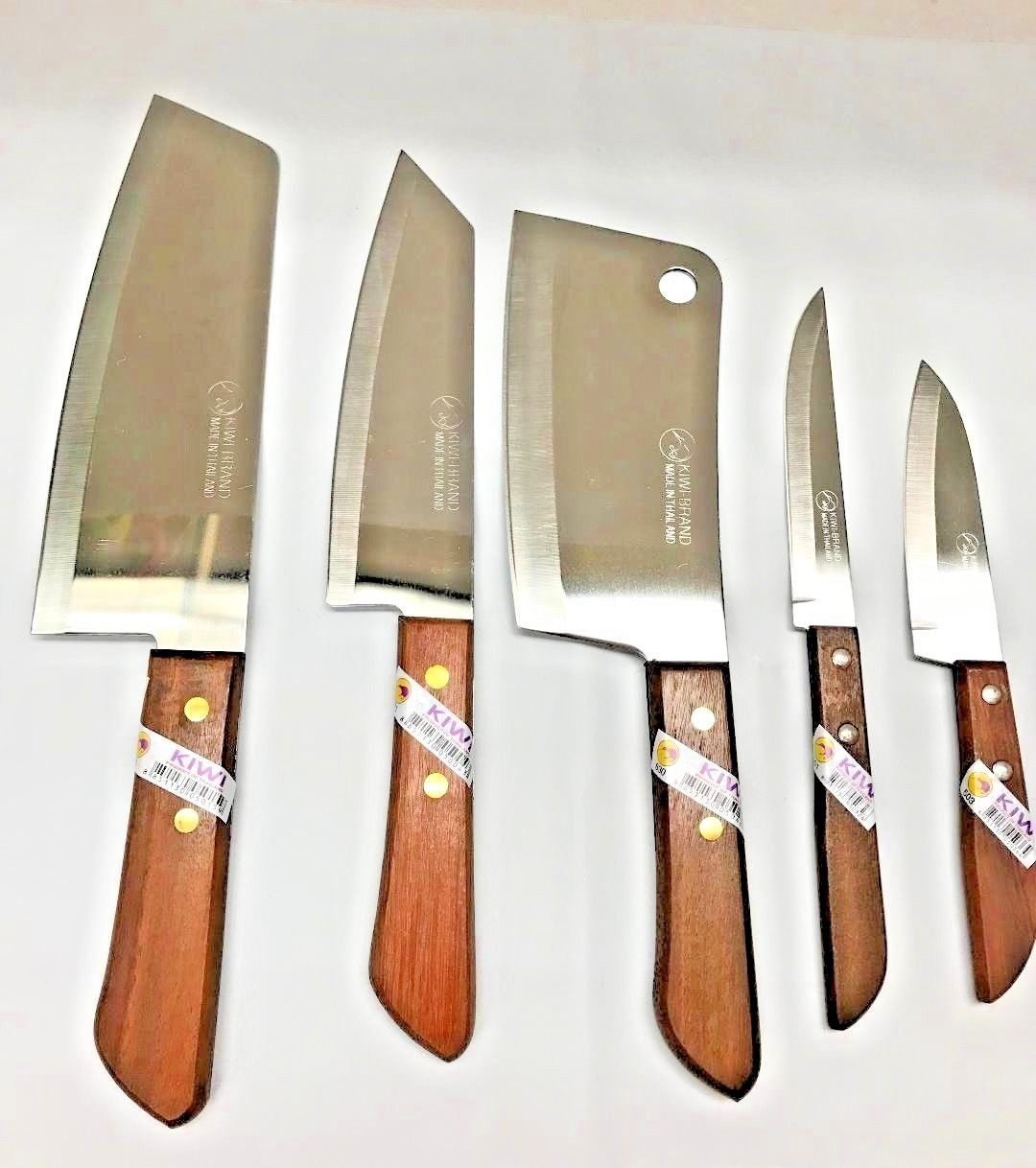 Thai Cook KIWI Knives Wood Handle Kitchen Blade Stainless steel 5pcs/set #830K