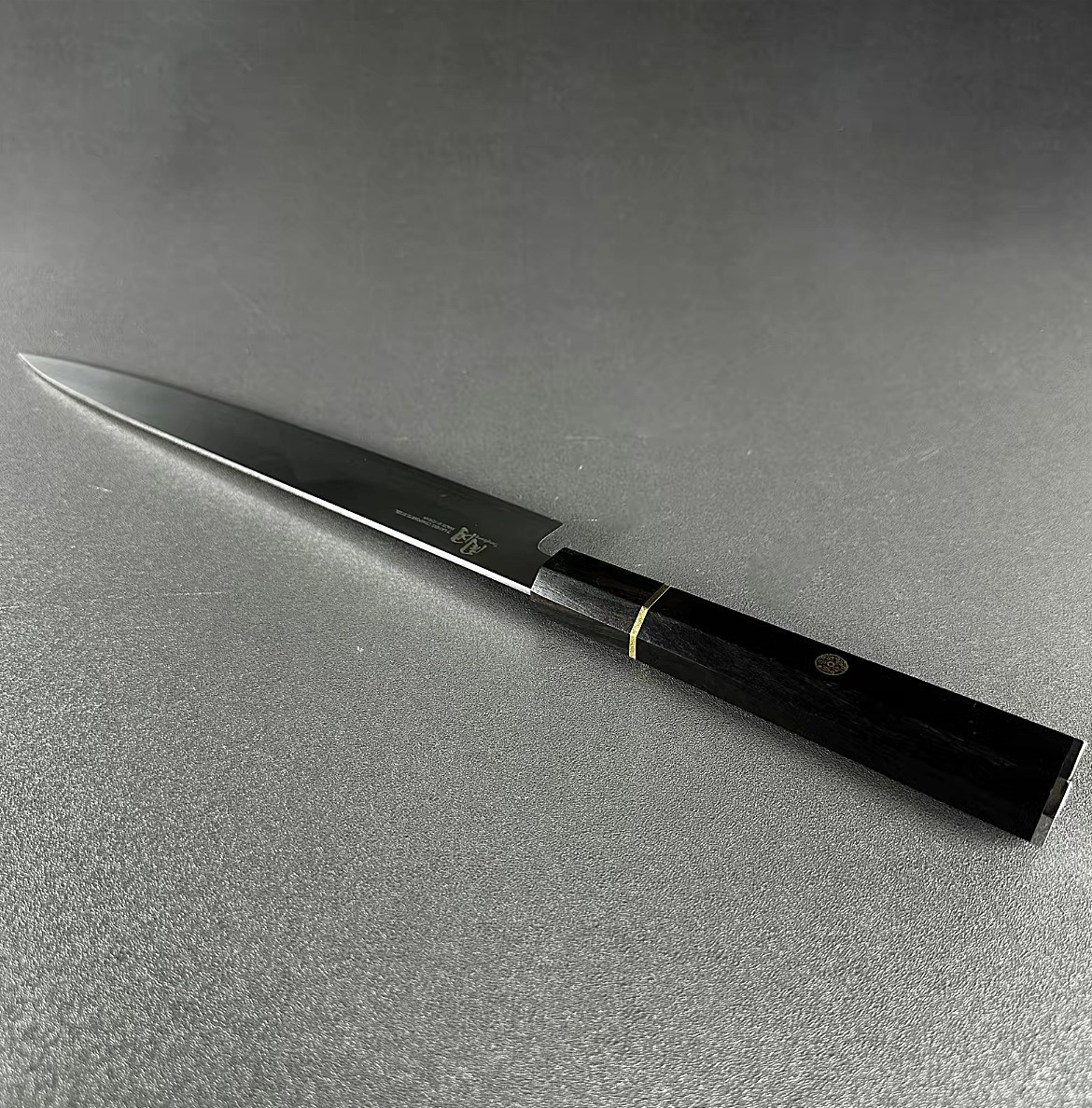 Tonggang 10.5″ Japanese Style Sashimi Ebony Wooden Handle Sushi Yanagiba Knive