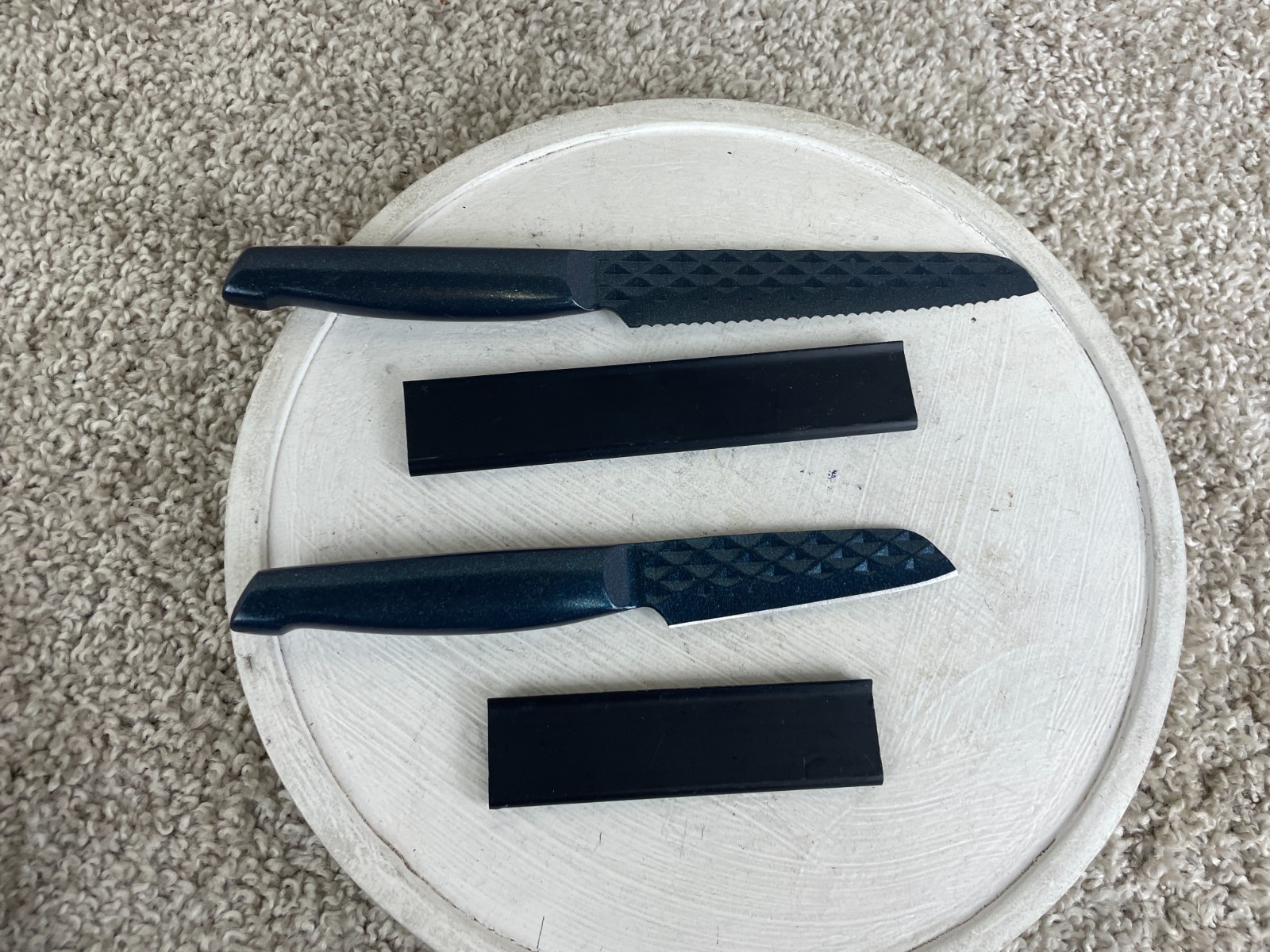 Lot of 2 Blue Diamond Sharp Stone Stainless Steel Non Stick Knife