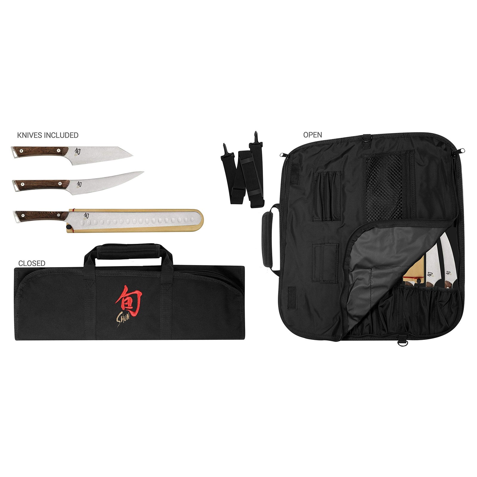 Shun Kanso 4 Piece BBQ Set, Includes 5″ Asian Multi-Prep, 6″ One size, Silver