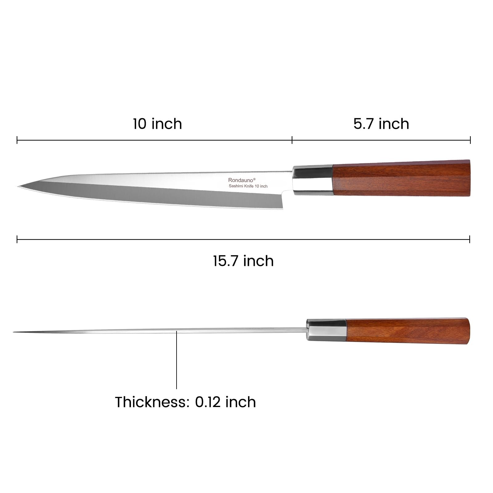 Sashimi Knife Yanagiba Sushi Knife 10 inch Japanese High Carbon Stainless Steel