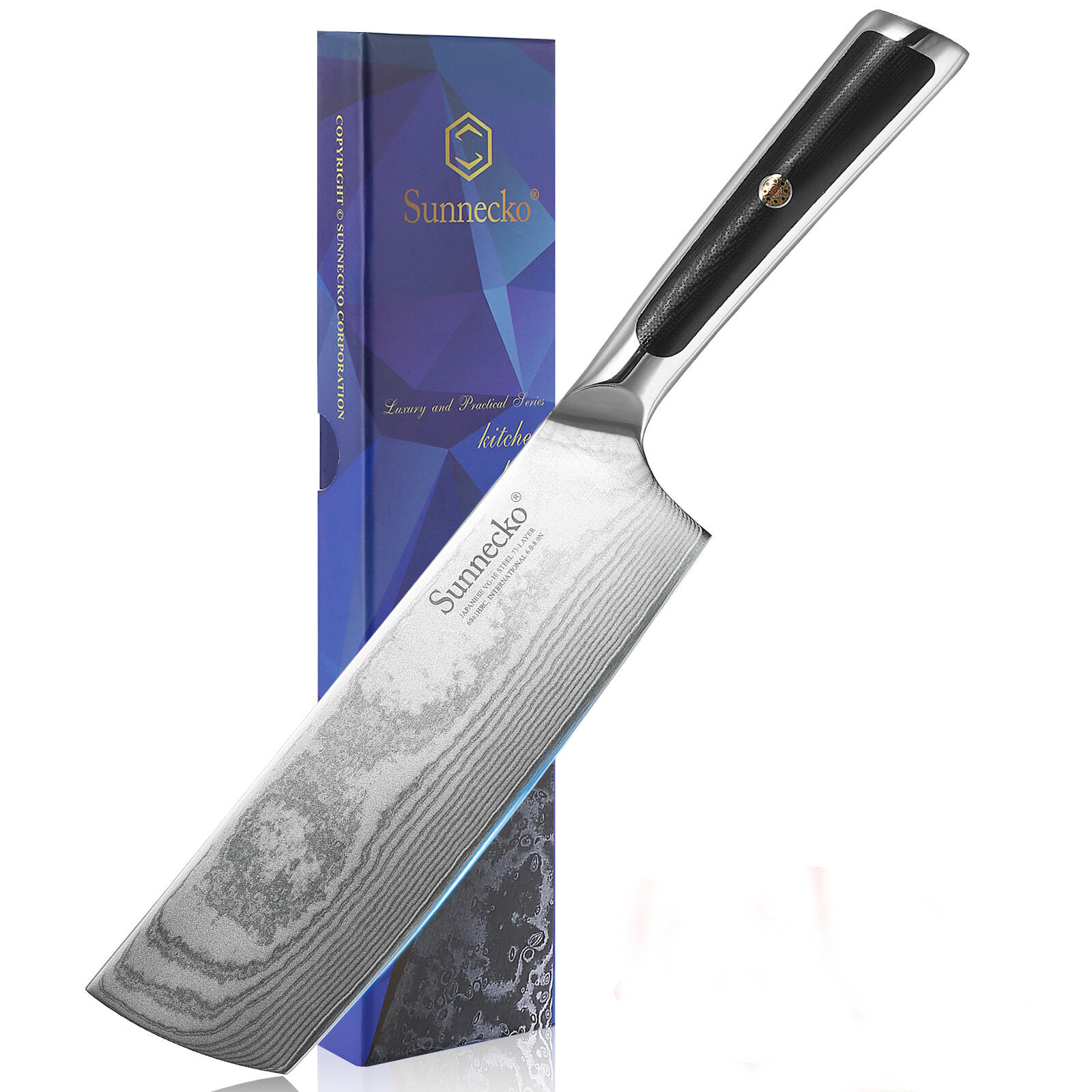 Sunnecko Chef’s Knives VG10 Damascus Steel Japanese Kitchen Knife Cutting Tools