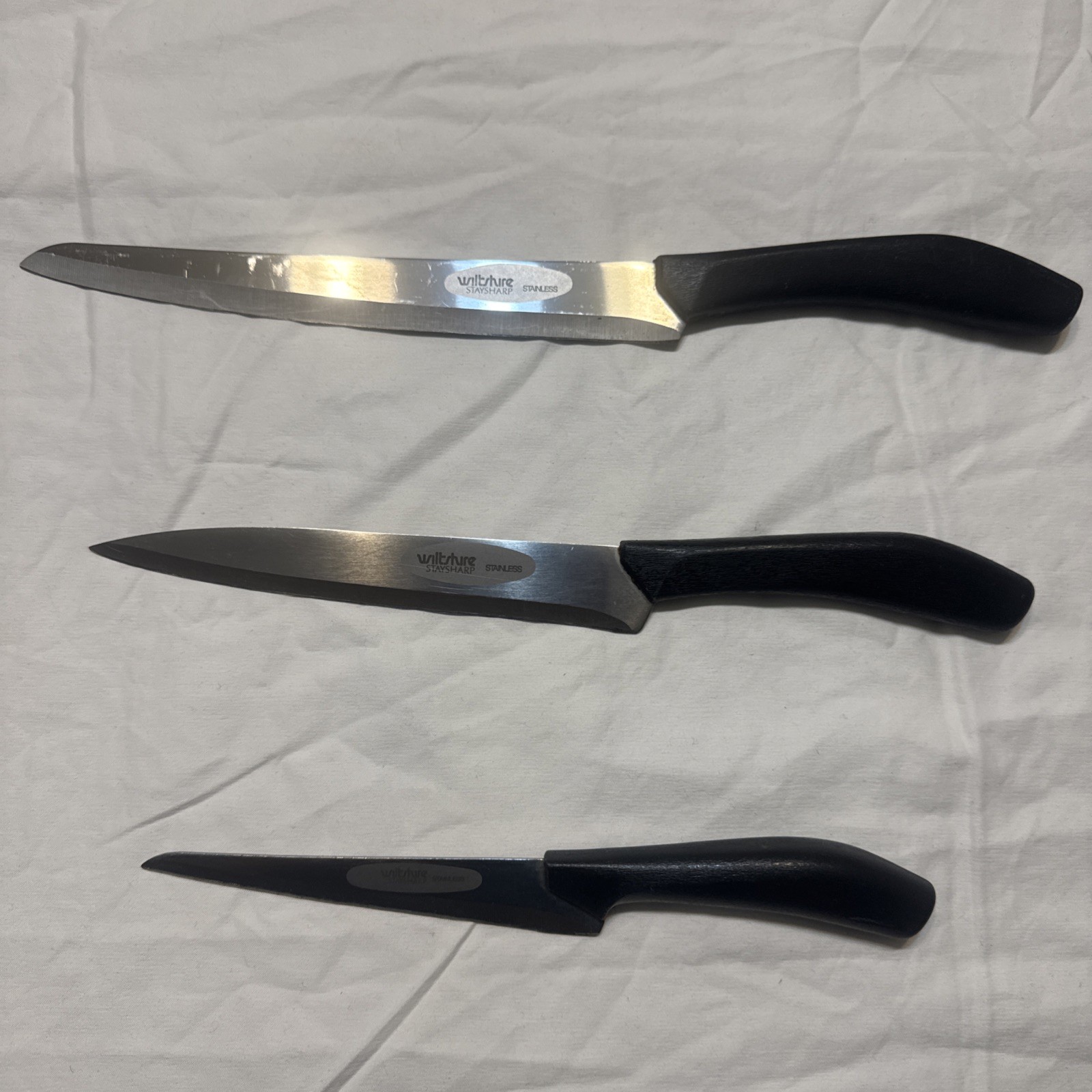 Lot Of 3 Vintage 1970’s WILTSHIRE STAYSHARP SELF SHARPENING KNIVES