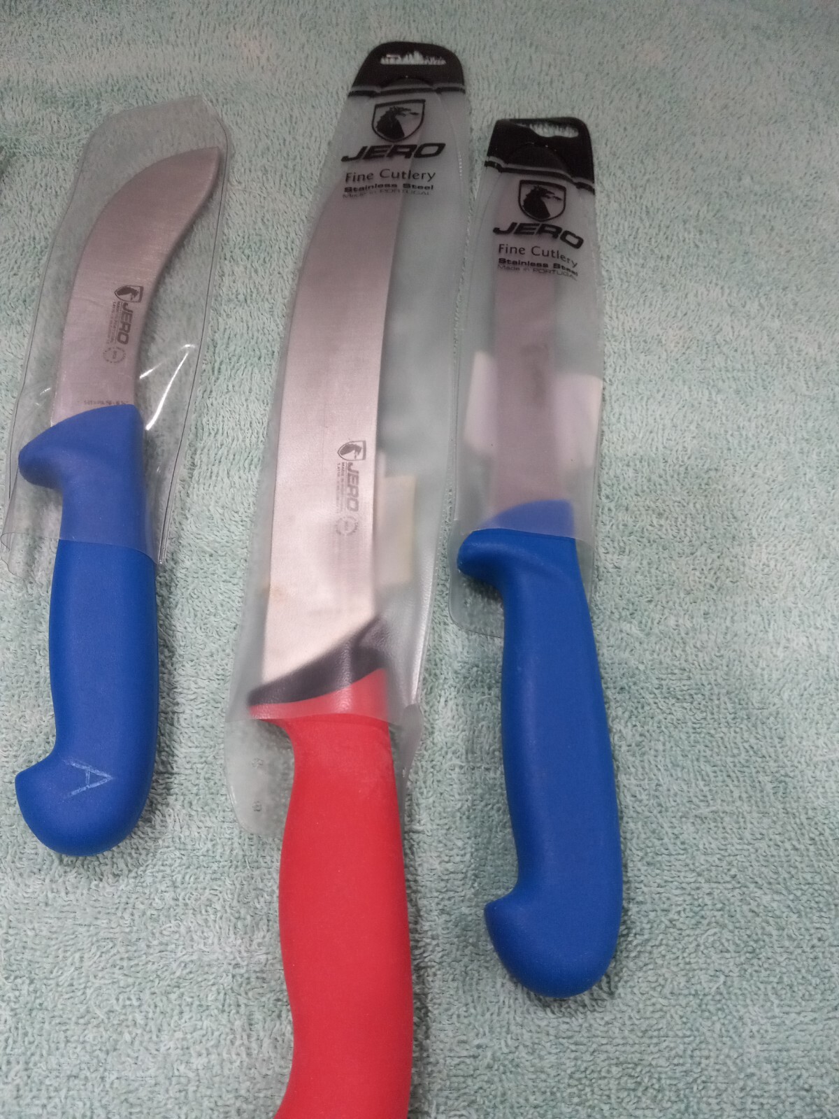 JERO Kitchen Knife lot mixed lot blue red lot of 4 read description