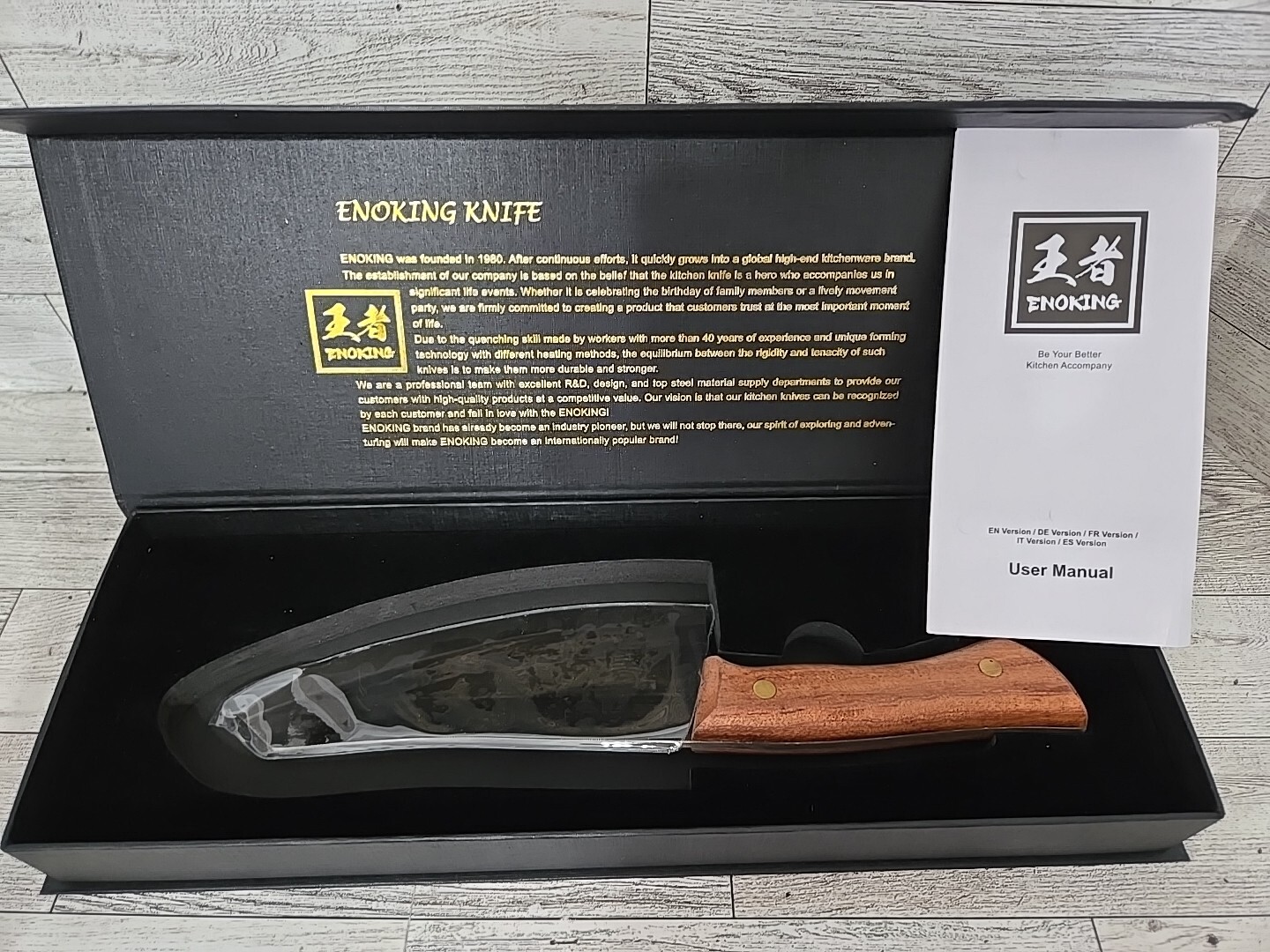 ENOKING Meat Cleaver Knife Bone Butcher Chopper Heavy Duty for Kitchen 6.6”