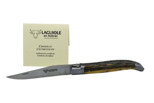 Laguiole En Aubrac Luxury Folding Pocket Knife With Royal Ebony Handle, 4.75-In