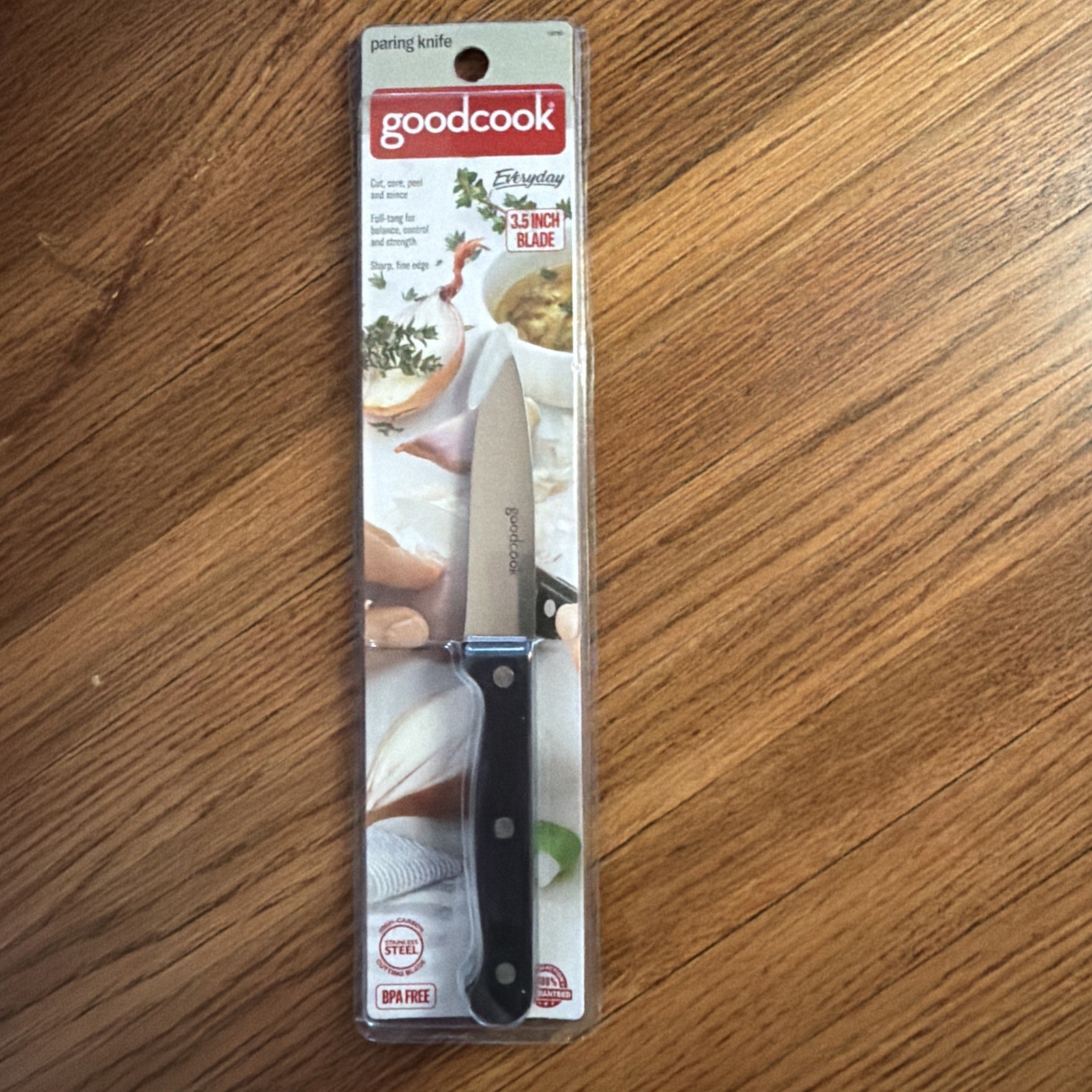 Paring Knife GoodCook 3.5-Inch Fine Edge 3 Rivet Balanced Sharp 3 1/2” Stainless