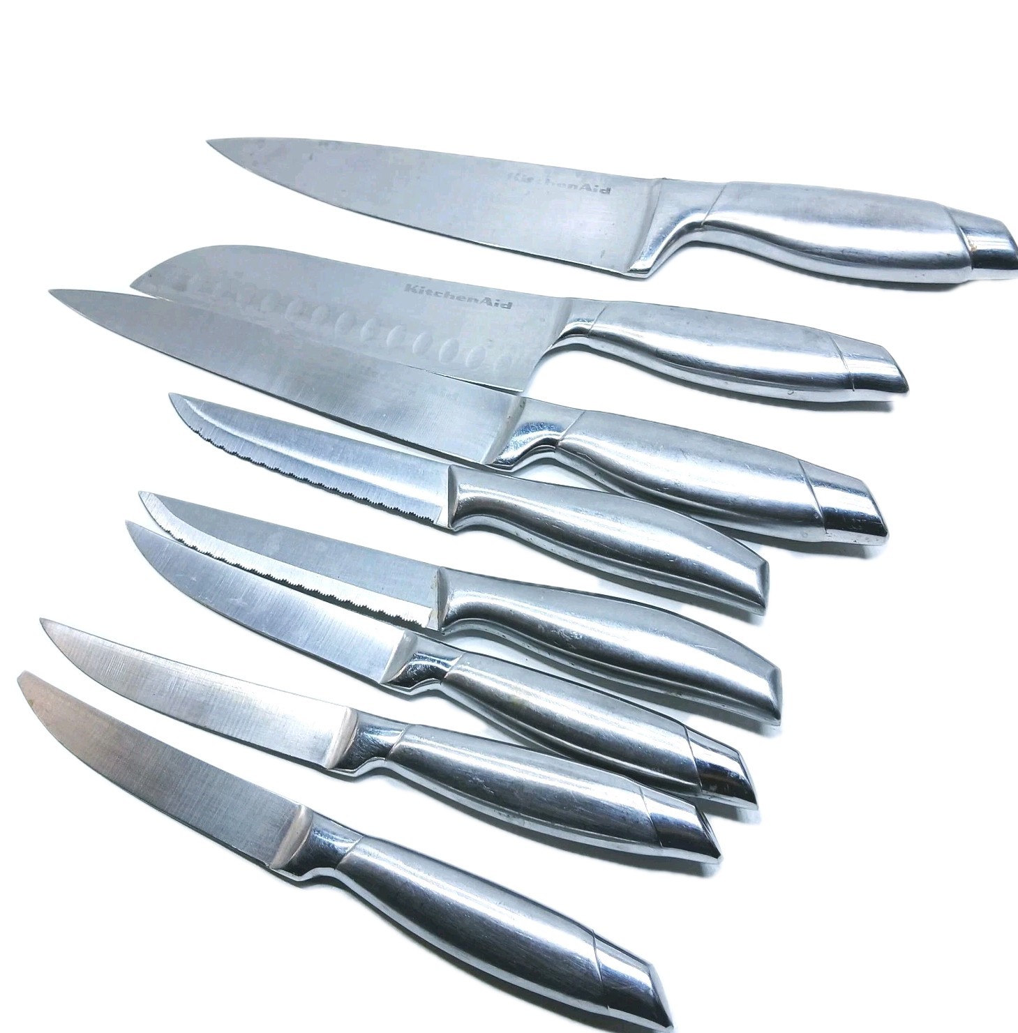 KitchenAid 8 pc Knife Mix Lot – German Steel Need Cleaning See Photos