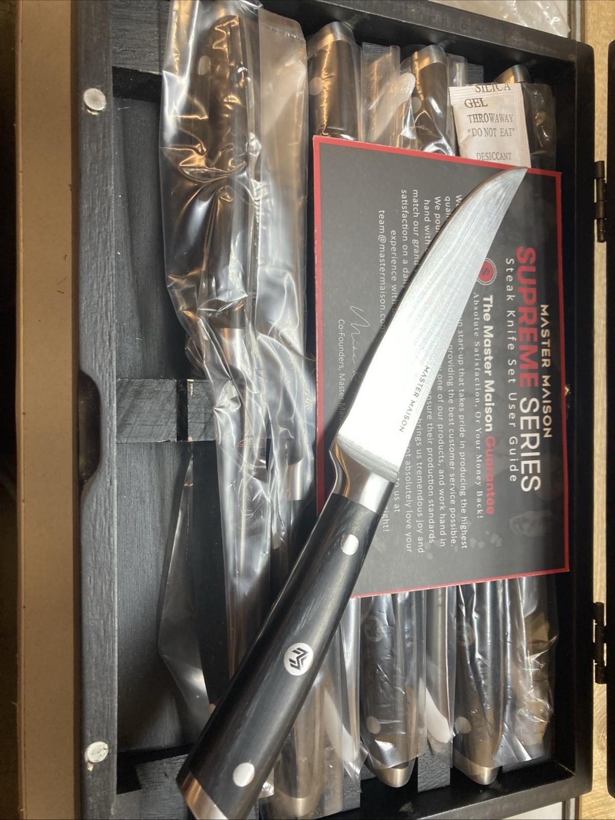 Master Maison 8-Piece 5″ Ultra Premium Steak Knife Set | 8 German Non-Serrate…
