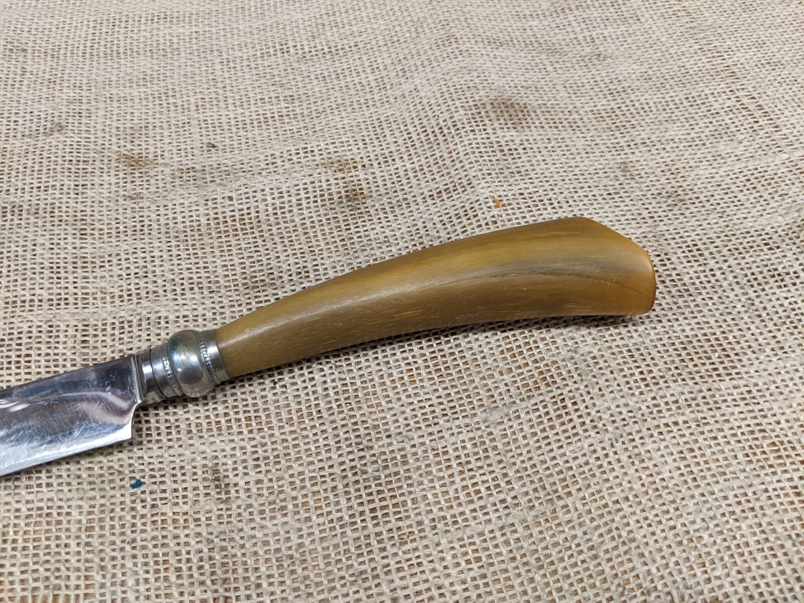 Boker 8″ carving knife and steel, bone handles