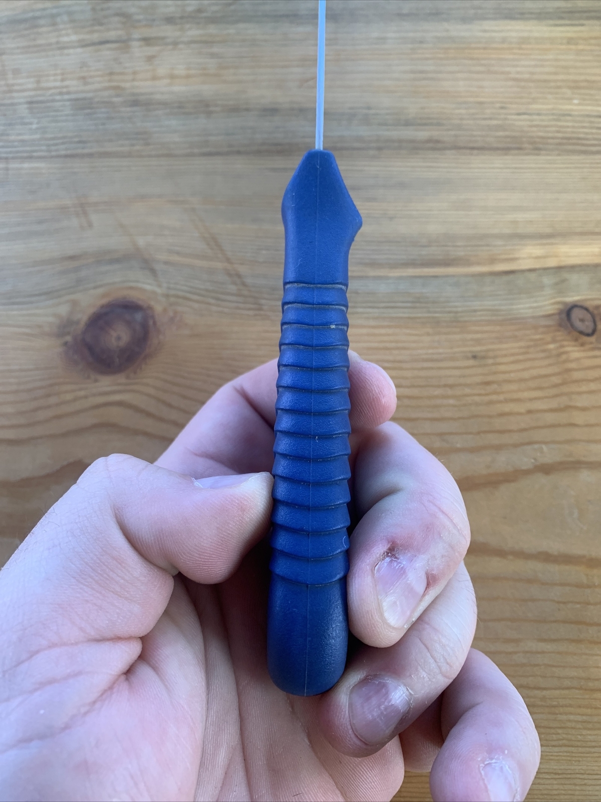 Vintage Spyderco Masahiro Kitchen Knife MBS-26 Blue Handle High Carbon Stainless