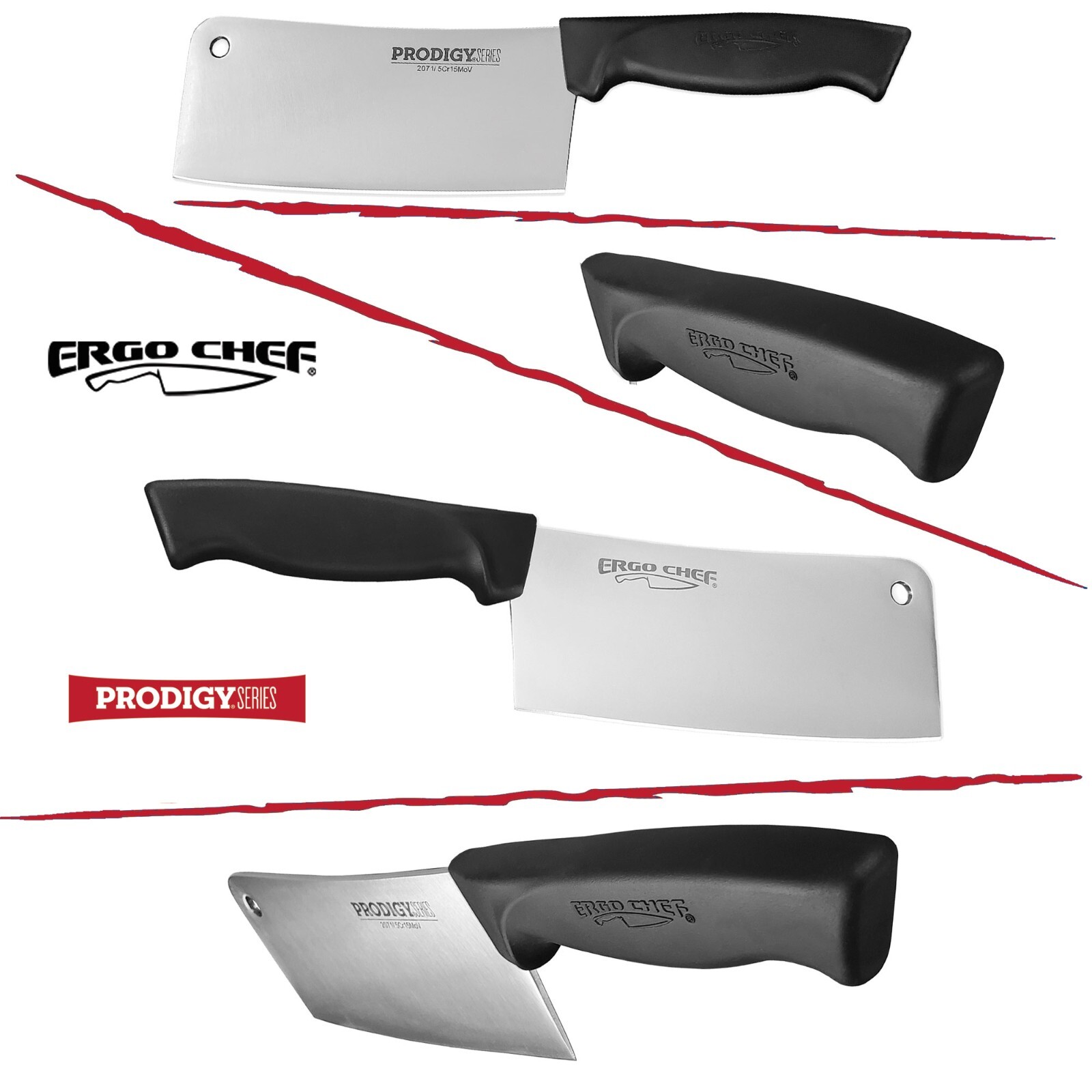 Ergo Chef Prodigy Series 7-Inch Meat Cleaver Knife High Carbon Stainless Steel