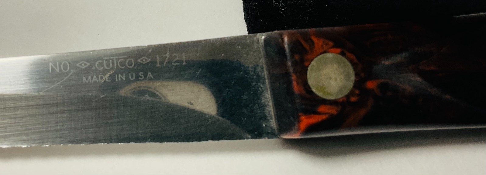 CUTCO 1721 Serrated Trimmer Knife Brown & 1759 Table or Steak Knife Black
