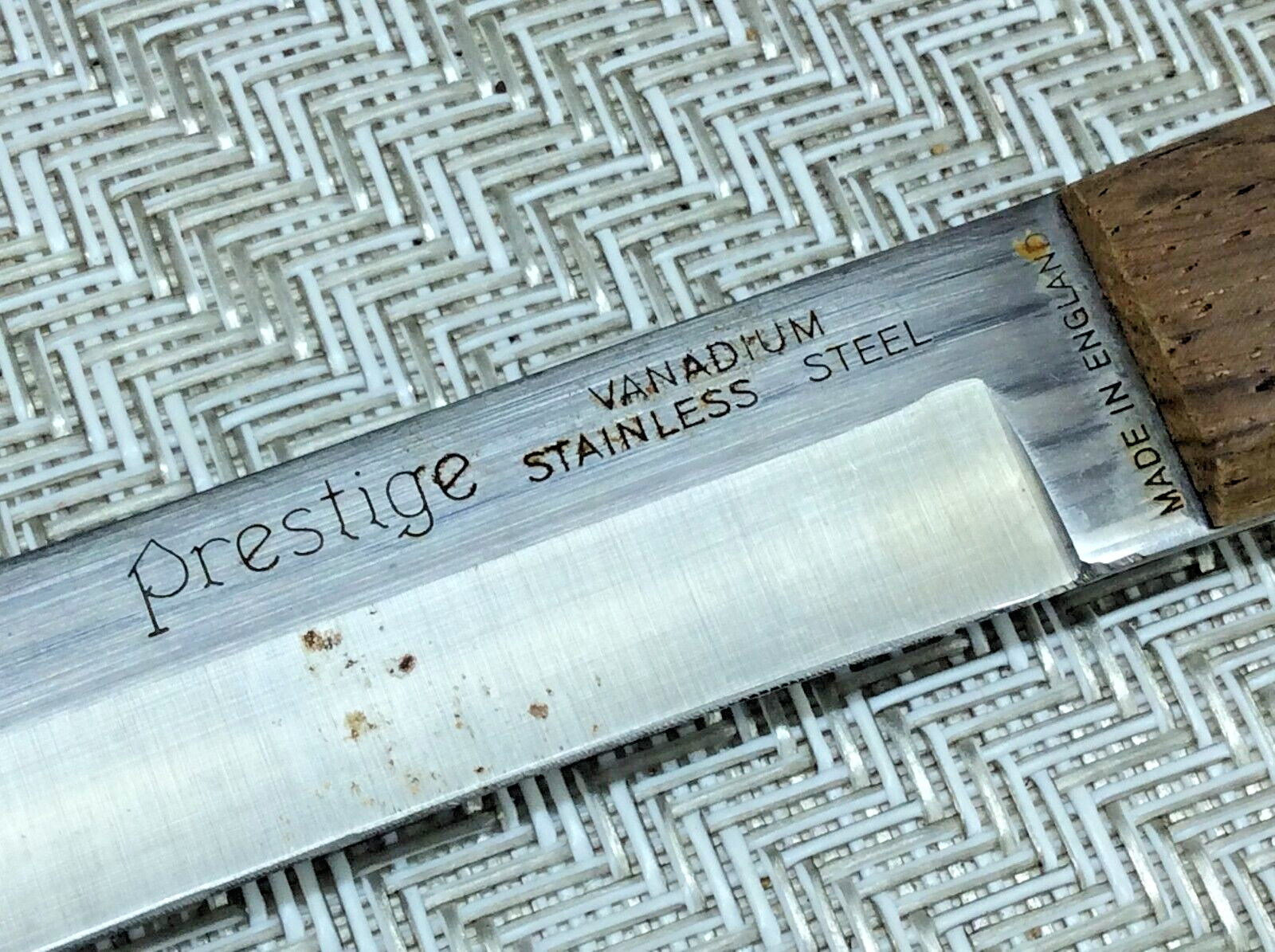 Prestige Vanadium S/S 9.25″ Blade Bread Knife Wood Handle Vintage England