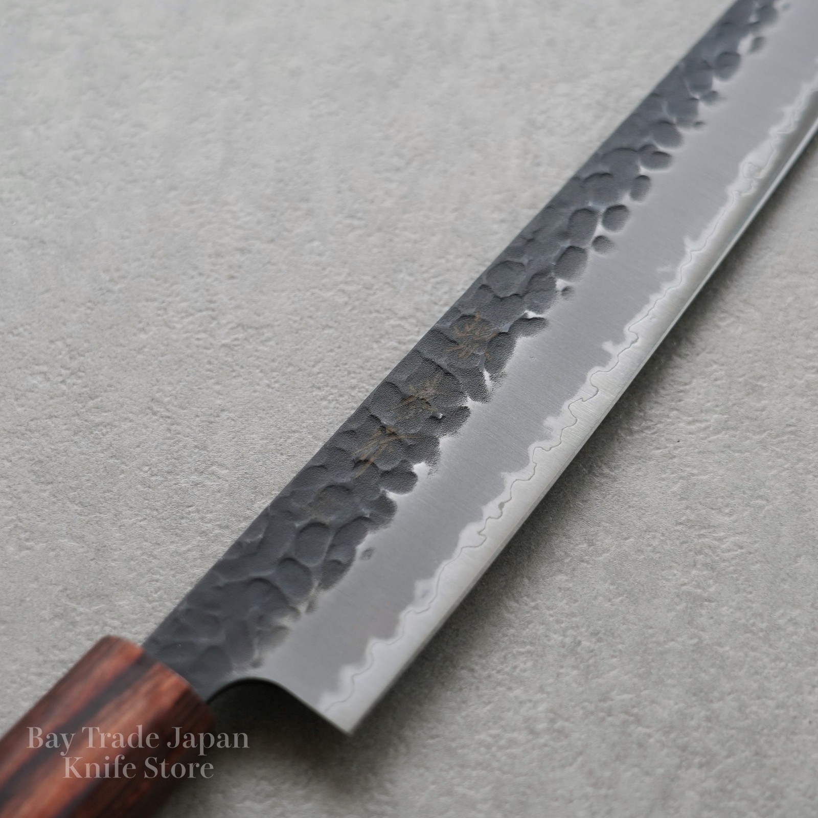 Sakai Takayuki Hammered Black Finish Aogami Super Wa Sujihiki Knife 240mm Japan